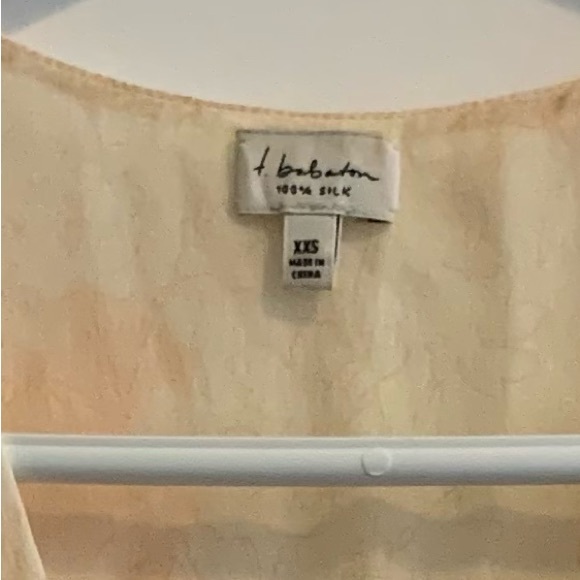 Aritzia T. By Babaton Sleeveless %100 Silk Blouse with Ruffles White XXS - Picture 3 of 3